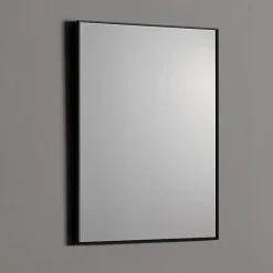 Miroir Rectangulaire 50X70 Cm Avec Cadre En Pvc Et Bordure Noire Mate