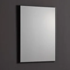 Miroir Rectangulaire 50X70 Cm Avec Cadre En Pvc Et Bordure Noire Mate