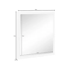 Miroir Rino, Miroir de salle de bain, 100% Made in Italy, 60x2h60 cm, Anthracite Brillant