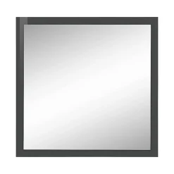 Miroir Rino, Miroir de salle de bain, 100% Made in Italy, 60x2h60 cm, Anthracite Brillant