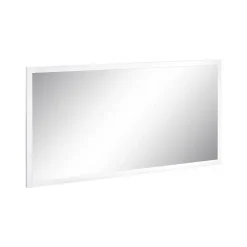 Miroir Romeo, Miroir de salle de bain, 100% Made in Italy, 120x2h60 cm, Blanc brillant
