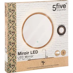 Miroir rond à led 57cm Bambou - 5Five
