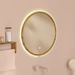 Miroir rond à led 57cm Bambou - 5Five