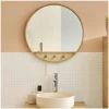Miroir rond chêne NESTO 60x60cm