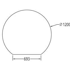 Miroir rond éclairage LED capteur tactile anti-buée pour salle de bain, cadre aluminium et verre 4mm - BOVA 2.0 - 120cm