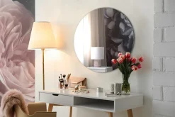 Miroir rond grand Tulup 100 cm sans cadre élégant 1 pièce