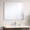 Miroir Réversible À Ras De 80 Cm De Largeur Et 70 Cm De Hauteur Pour Salle De Bain.