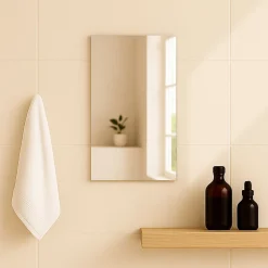 Miroir salle de bain 40 cm simple fixation murale