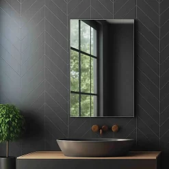 Miroir salle de bain 40 cm simple fixation murale