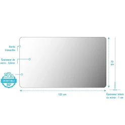 Miroir salle de bain - 120x70cm - GO