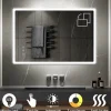 Miroir salle de bain BOLEO 80 x 120 cm LED lumineux 2100 lms anti-buée + réglage intensité & couleur - Saniverre