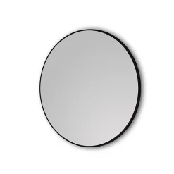 Miroir salle de bain circulaire 60cm de diametre - finition noir mat - RING DARK 60