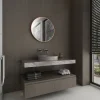 Miroir salle de bain circulaire - Diamètre 60cm - Finition cuivre