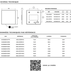 Miroir Salle de Bain LED Réglable 80x120cm - Noir Mat - Anti-Buée & Détecteur de Mouvement - ABILITY LEDIMEX