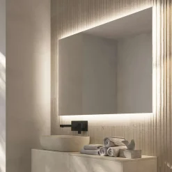 Miroir Salle de Bain LED Rétro-Éclairé (6500K) - 120x80cm - Verre Sécurité 5mm - SUECIA LEDIMEX