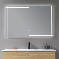 Miroir salle de bain LED 120x60cm anti buée et LED 3 couleurs LB-4693