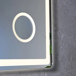 Miroir salle de bain LED 120x60cm anti buée avec LED 3 couleurs et loupe x3 LB-3612