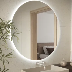 Miroir salle de bain LOMAZOO Dallas avec LED 80 cm rond