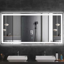 Miroir salle de bain LOMAZOO Memphis avec LED 120 x 60 cm