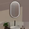 Miroir salle de bain LOMAZOO Frankfurt avec LED 40x70 cm ovale noir