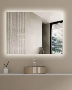 Miroir salle de bain LOMAZOO Bryce avec LED 60 x 80 cm