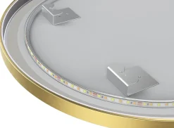 Miroir salle de bain lumineux LED LOMAZOO Hamburg 50x70 cm ovale doré