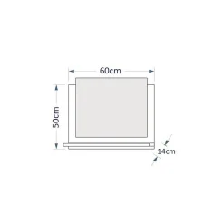 Miroir salle de bain RAVEN 60x50 cm Noir mat et brillant