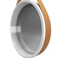 Miroir salle de bain rond type barbier diamètre 50 cm - BARBER WHITE