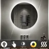 Miroir salle de bain VEKIO LED lumineux rond 80 cm diam. fonction anti-buée + intensité & couleur réglables - Saniverre