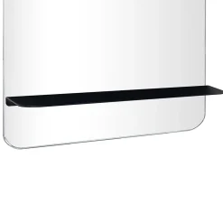 Miroir salle de bains avec tablette noire 40x70 cm, Homesight Sorrento