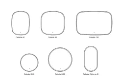 Miroir salle de bains éclairant à LED cadre doré rond Ø80 cm, anti-buée, MPGlass Céleste