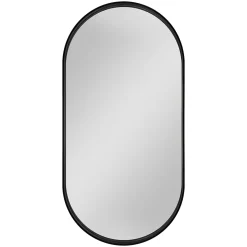 Miroir salle de bains oblong 40x80 cm Tisa noir