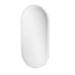 Miroir salle de bains oblong 40x80 cm, blanc, Tisa