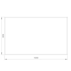 Miroir salle de bains rectangulaire 100X60 cm Wapta argent