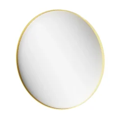 Miroir salle de bains rond Ø100 cm, doré, Tisa