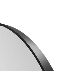 Miroir salle de bains rond Ø100 cm, noir, Tisa