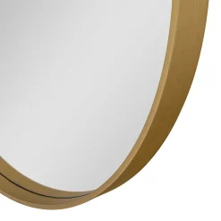 Miroir salle de bains rond diamètre 80 cm Tisa doré