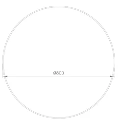 Miroir salle de bains rond diamètre 80 cm Tisa doré