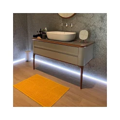 Miroir sur pied ovale Bois ALESIA Bois d'acacia Spirella