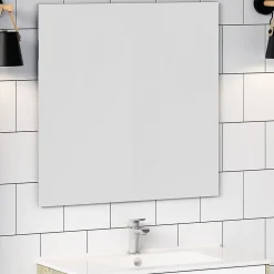 Miroir suspendu rectangulaire NEU, 80 cm x 60 cm, finition brillante Kibath