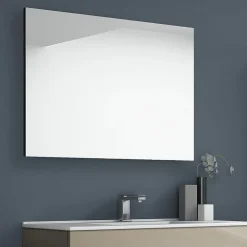 Miroir suspendu rectangulaire NEU, 80 cm x 60 cm, finition brillante Kibath