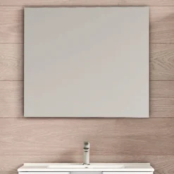 Miroir suspendu rectangulaire NEU, 80 cm x 70 cm, finition brillante Kibath