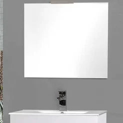 Miroir suspendu rectangulaire NEU, 80 cm x 70 cm, finition brillante Kibath