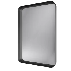 Miroir 80x45- Cadre en aluminium laque noir mat - UBY