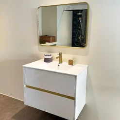 Miroir 80x60 noir mat Essebagno Muséa