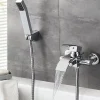 Mitigeur baignoire avec douchette Salle de Bain Robinet de baignoire avec Douchette Chrome