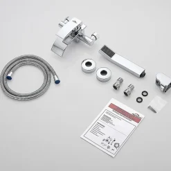 Mitigeur baignoire avec douchette Salle de Bain Robinet de baignoire avec Douchette Chrome