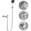 Mitigeur baignoire avec douchette Salle de Bain Robinet de baignoire avec 5 Fonctions Douchette Chrome