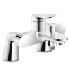 Mitigeur baignoire mécanique DURAVIT Wave chromé brillant avec colonnettes