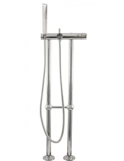 Mitigeur baignoire sur pied SEINA en laiton chromé H. 106 cm